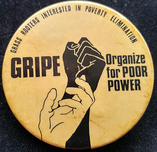 [Grass Rooters Interested in Poverty Elimination pin]